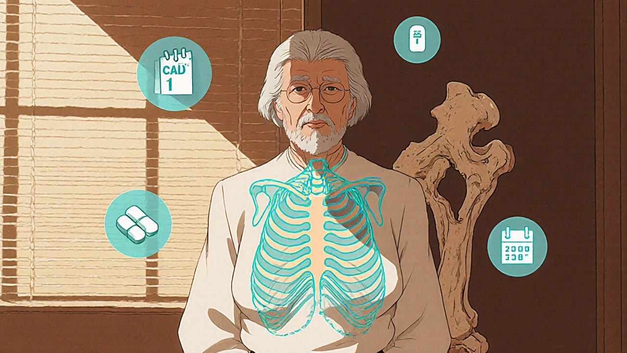 骨粗鬆症：骨密度の低下とビスフォスフォネート療法