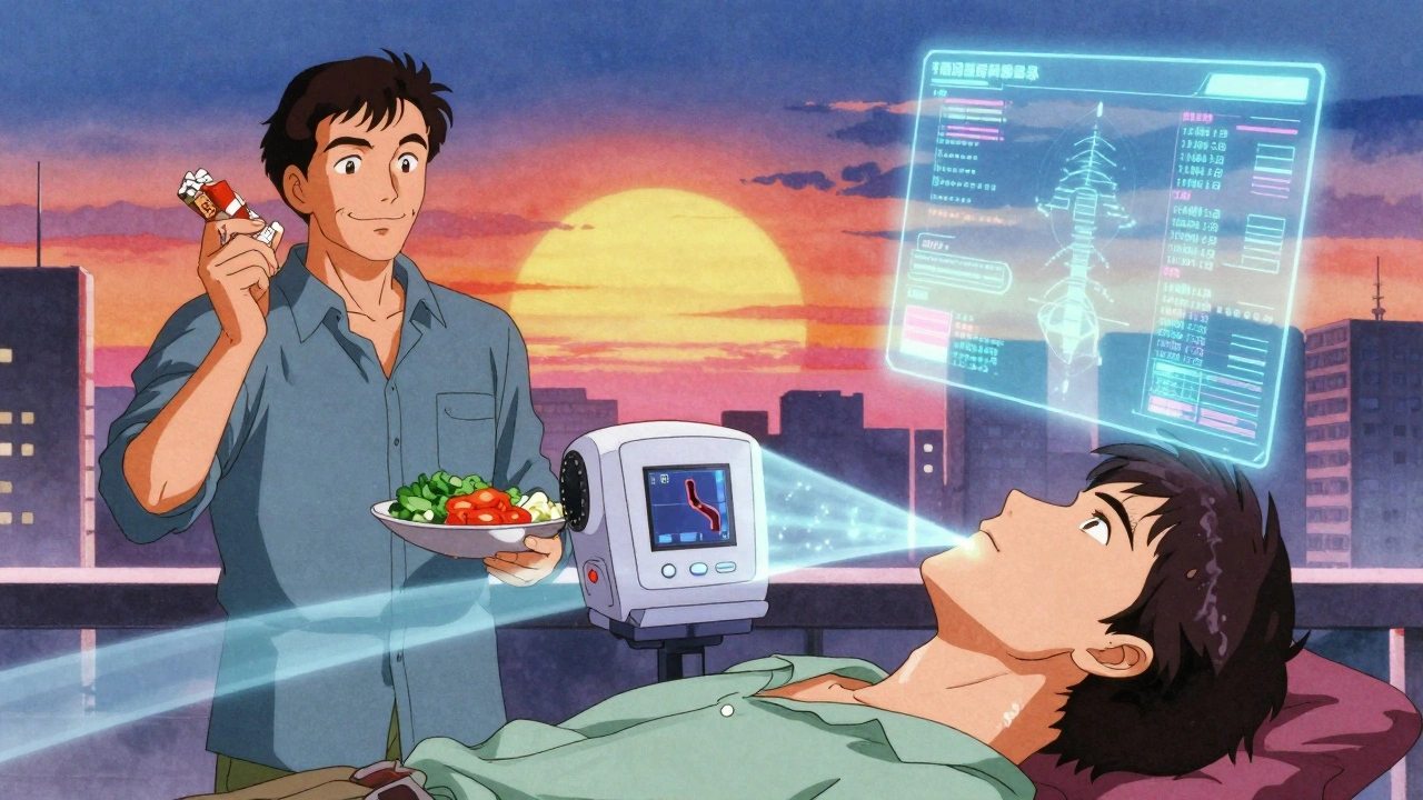 非侵襲的検査デバイスが唾液を分析し、遺伝子リスクをホログラムで表示。