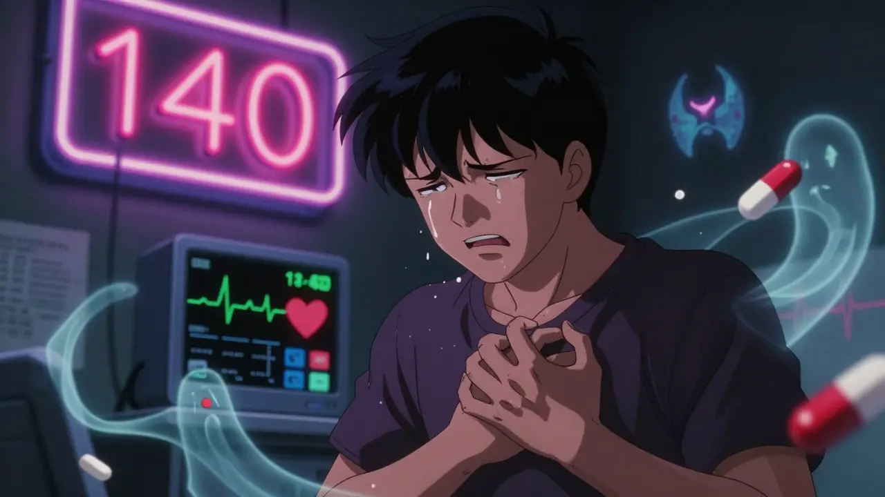 甲状腺機能亢進症と刺激薬の併用：心臓と不安のリスク