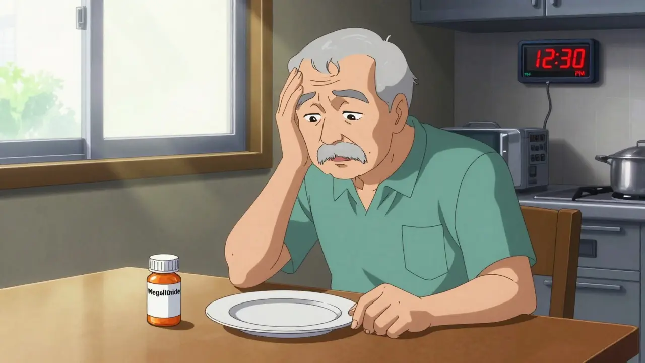 メグリチニドの低血糖リスク：食事の不規則さが大きな要因